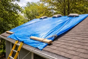 How to Tarp a Roof Without Nails